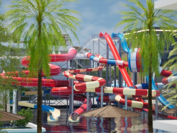 Family-friendly homes in Holidays Park Hurghada with poolside views and modern resort facilities.