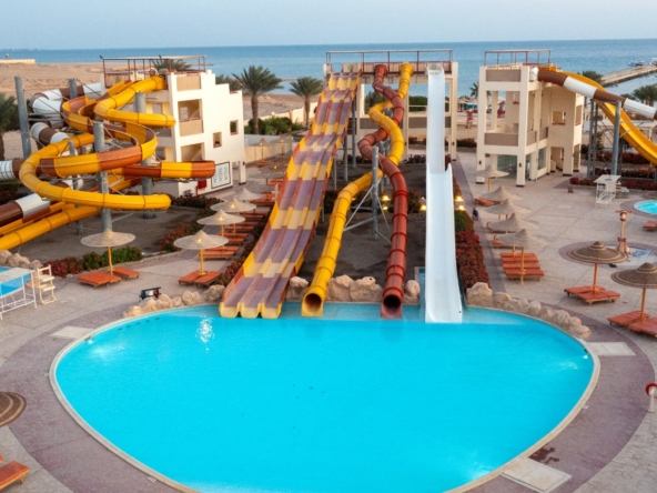 Invest in Nubia Aqua Beach Resort Hurghada – Luxury beachfront apartments with sea view and resort amenities in Al Ahyaa, Egypt.