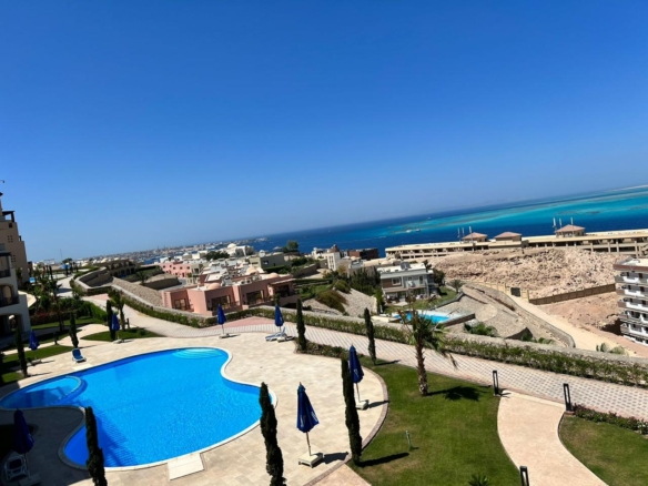 Luxury beachfront apartments at The View Compound Hurghada with pool and panoramic Red Sea views