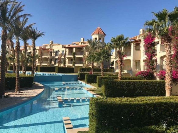 Relax by the infinity pool at Veranda Resort Sahl Hasheesh and enjoy the serene Red Sea atmosphere.