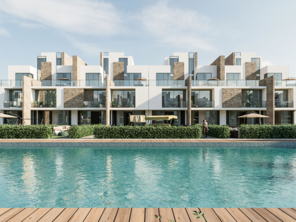 The stylish façade of Long Beach combines modern architecture with the calm elegance of coastal living.