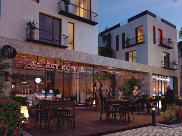 The front façade of Lazuli showcases contemporary architecture blended with refined coastal elegance.