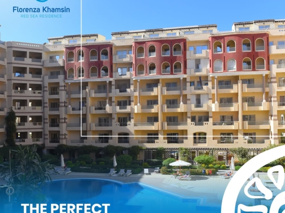 A panoramic view of Florenza Khamsin Hurghada — where modern living meets Red Sea charm.
