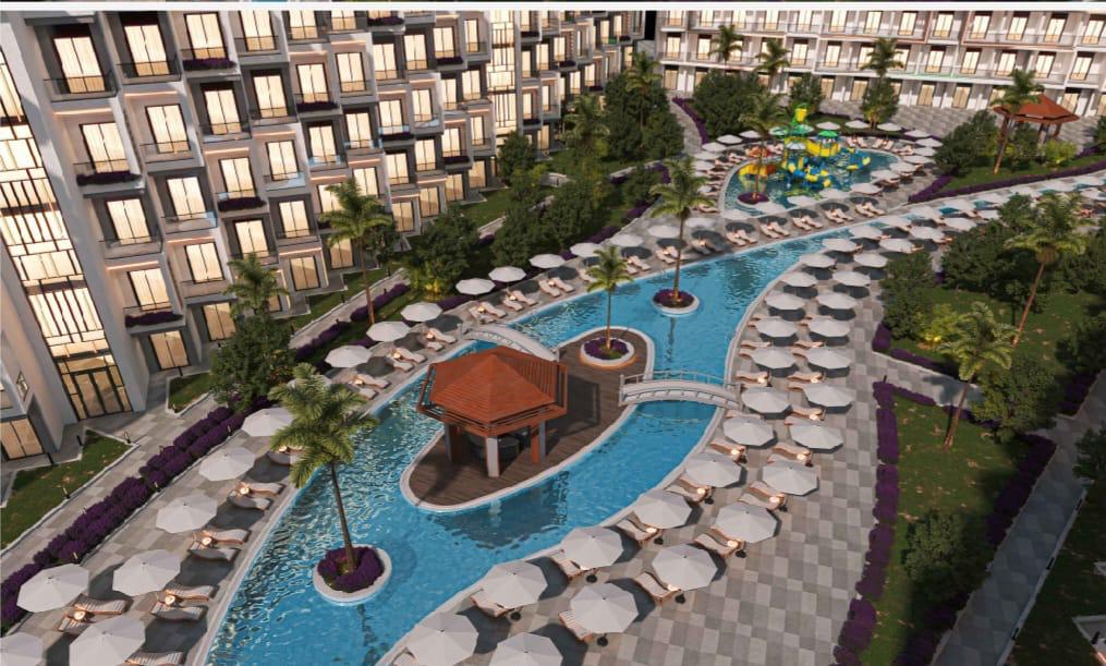 Bella Bay Hurghada modern coastal buildings with landscaped areas and Red Sea views