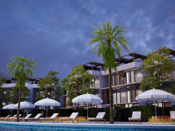 The front façade of Holidays Park blends contemporary architecture with the charm of a luxurious resort lifestyle.