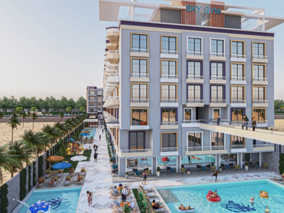 Lavanda’s stunning façade blends contemporary architectural elegance with a refined resort ambiance.