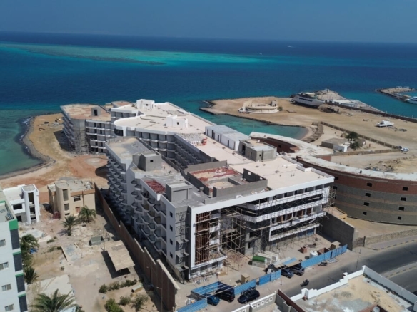 Wake up to breathtaking Red Sea views from your private balcony at Storia Del Mare Hurghada.