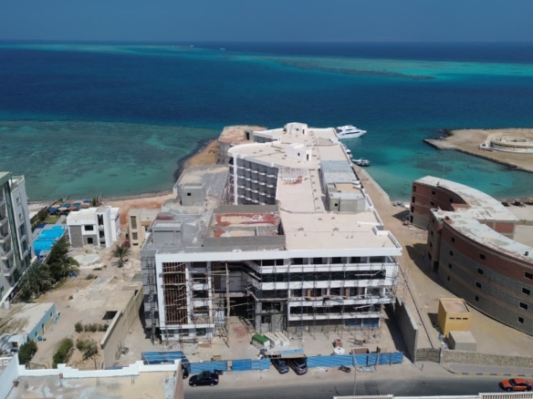 Wake up to breathtaking Red Sea views from your private balcony at Storia Del Mare Hurghada.