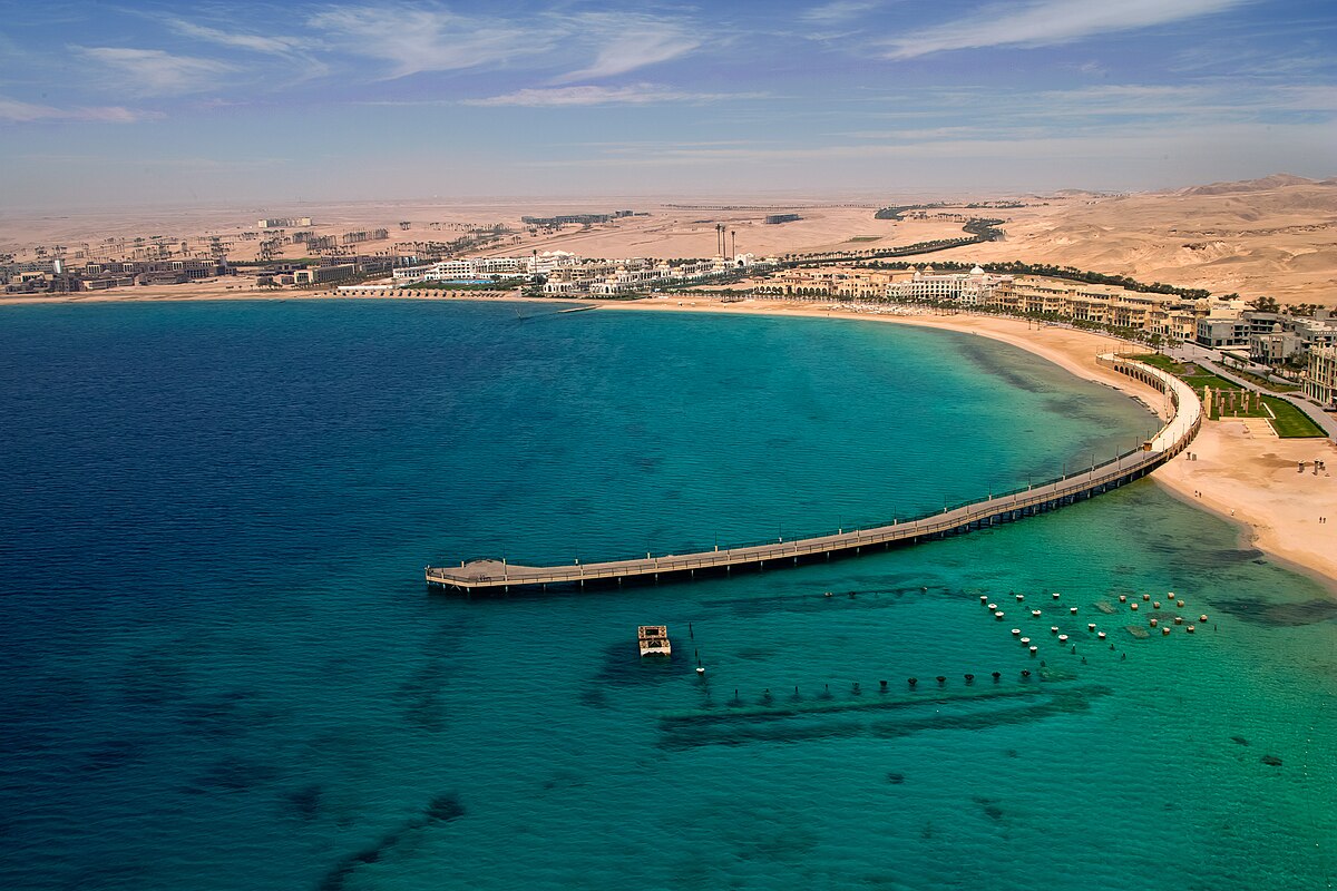 “Modern Sahl Hasheesh properties overlooking the Red Sea with luxury resort facilities”