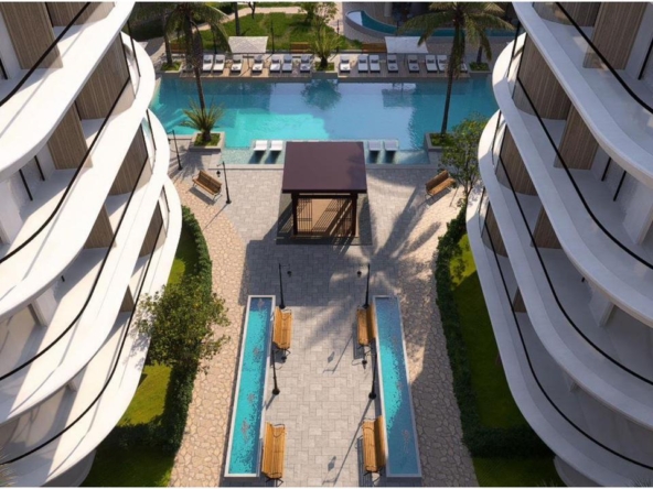 Modern residential and tourist project in Al Ahyaa, Hurghada with rooftop pool and sea view