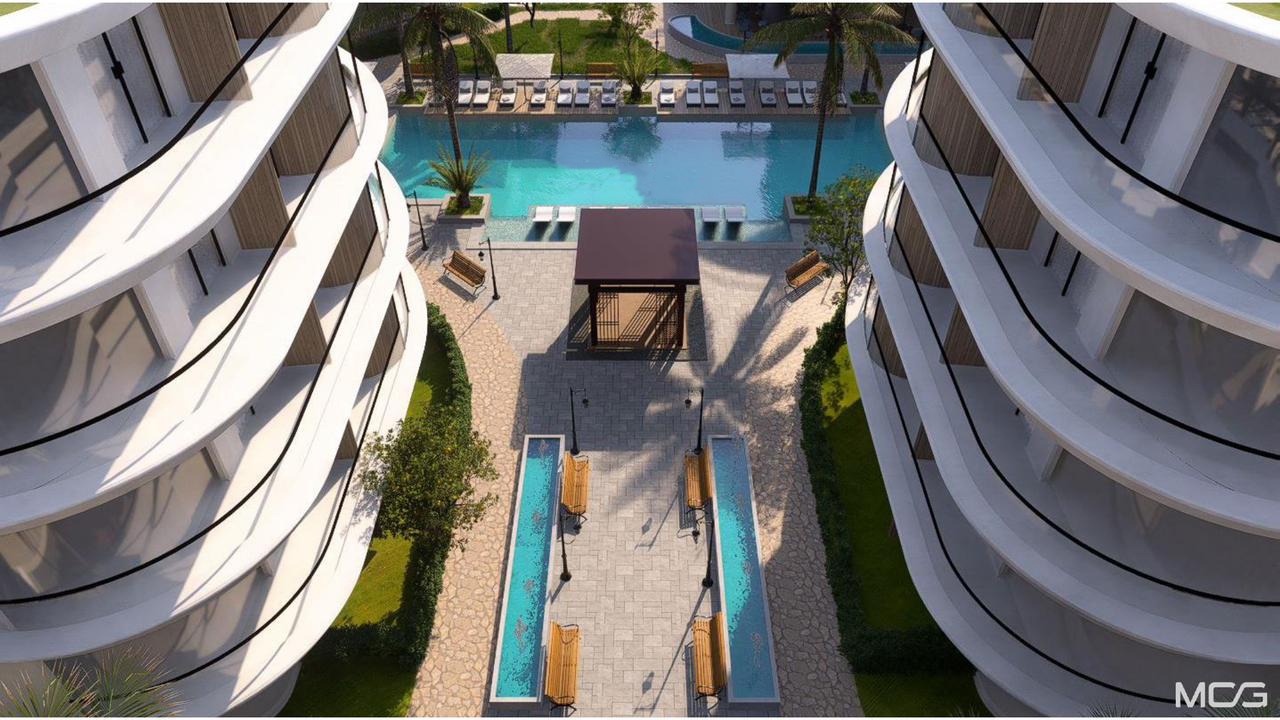 Modern residential and tourist project in Al Ahyaa, Hurghada with rooftop pool and sea view