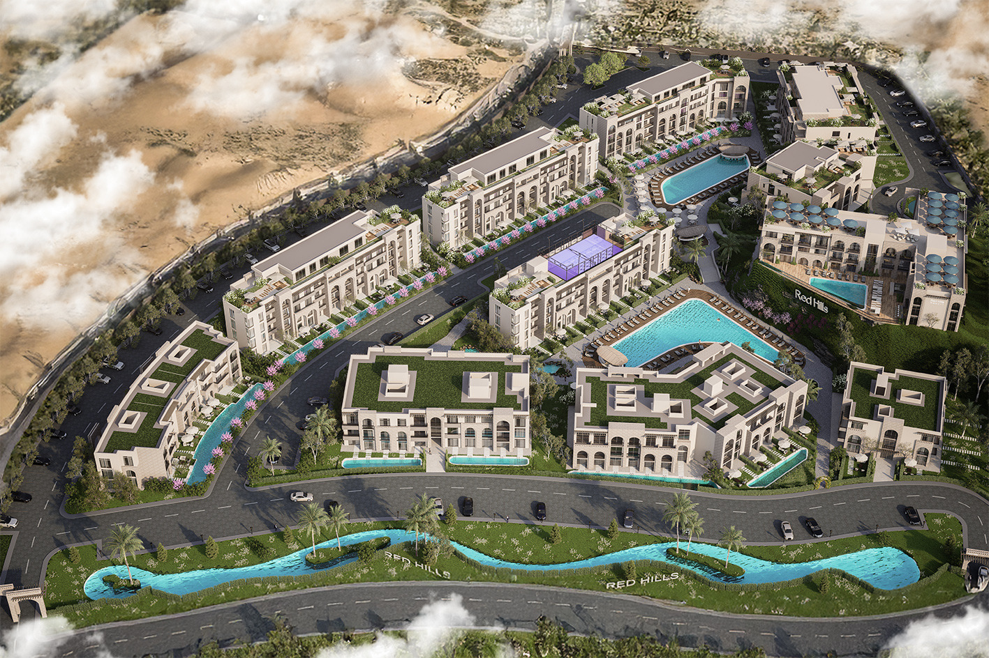 Red Hills Sahl Hasheesh luxury residential project with sea view and modern architecture