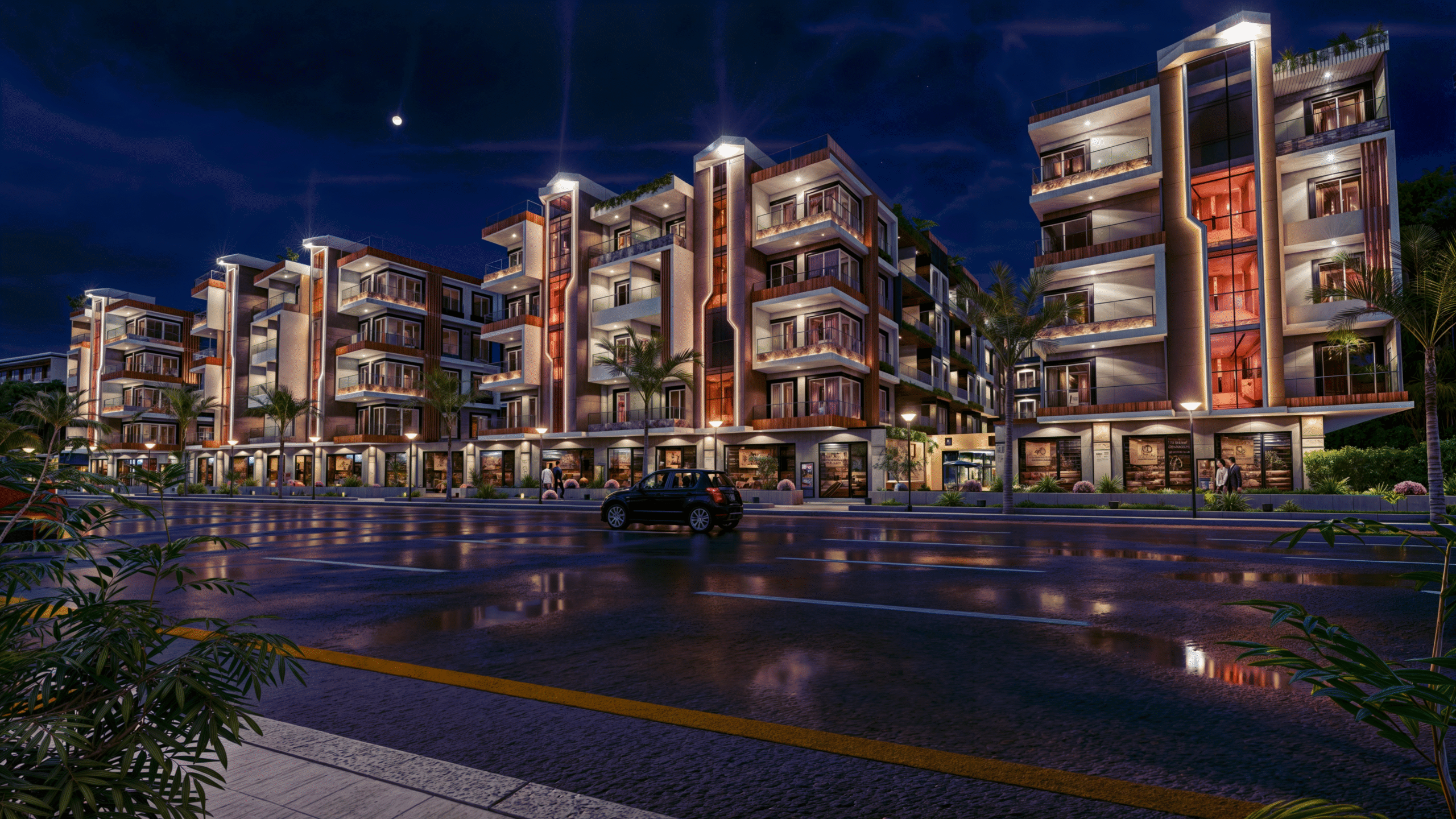 Industrial real estate warehouse with logistics facilities and manufacturing plant