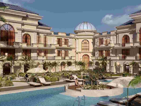 Studio in Magawish – luxury apartments at Aurora Palace with swimming pools and modern resort-style amenities