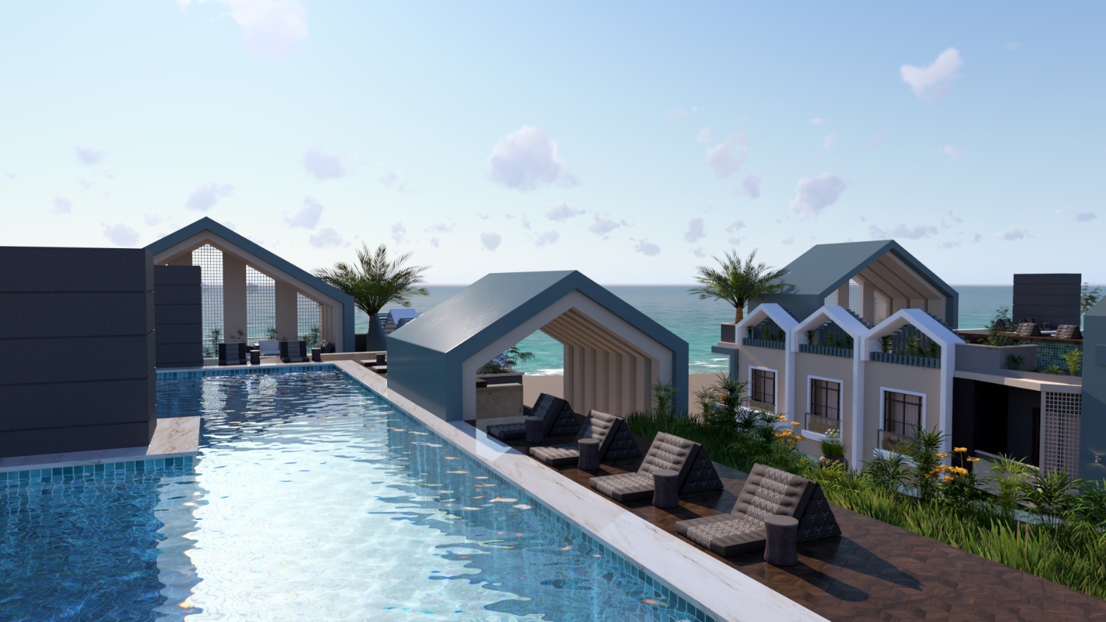 sea view villas Hurghada with Red Sea panorama