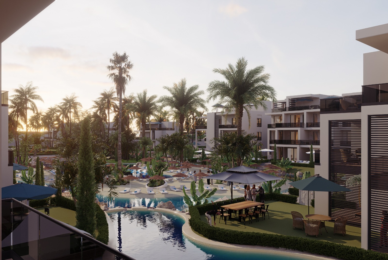 4Bedrooms with private pool&Garden in Hurghada modern apartment