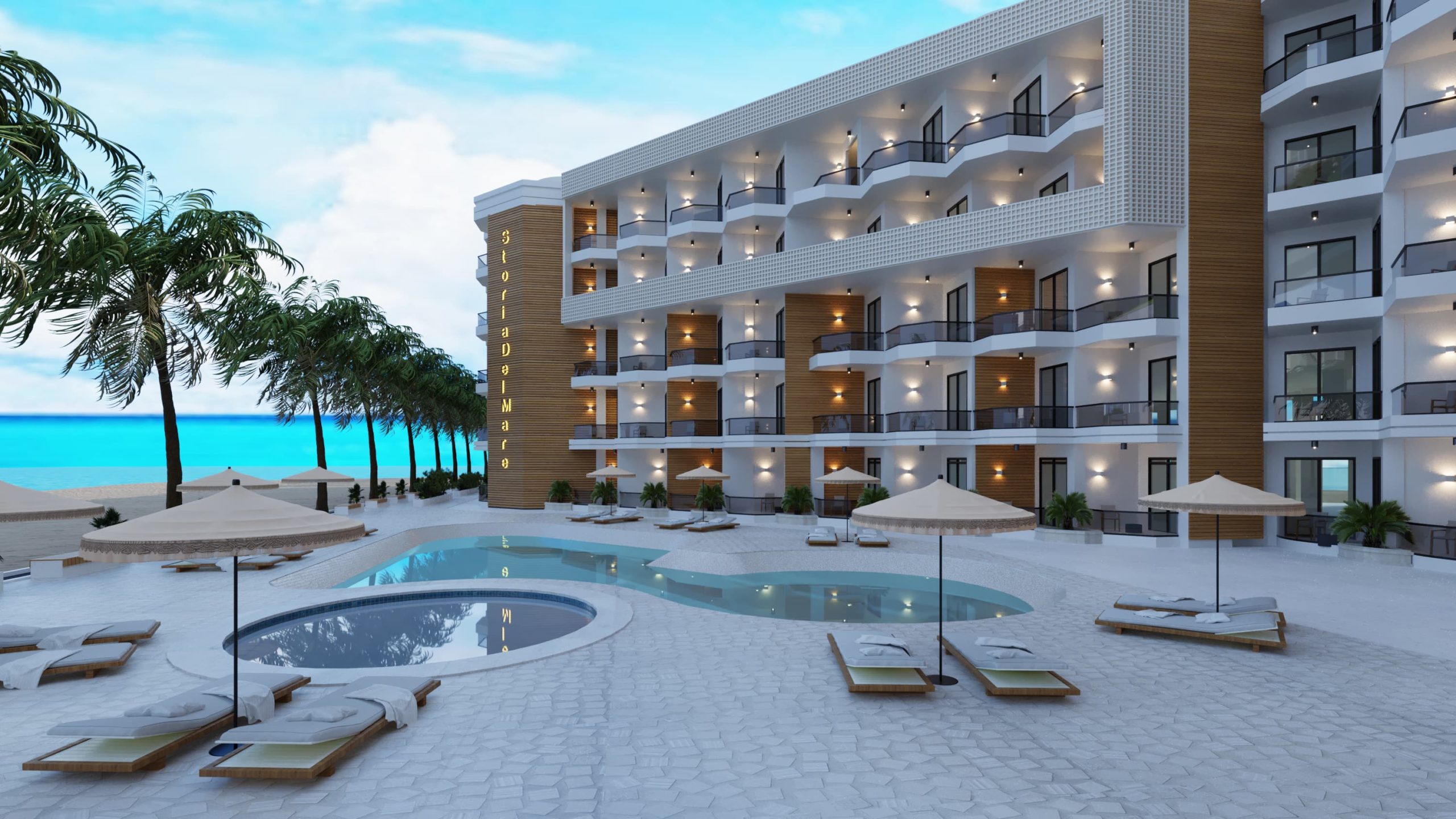 شقق مطلة على البحر الأحمر