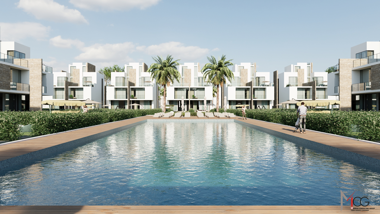 شقة غرفة نوم واحدة بحديقة خاصة في لونج بيتش الغردقه