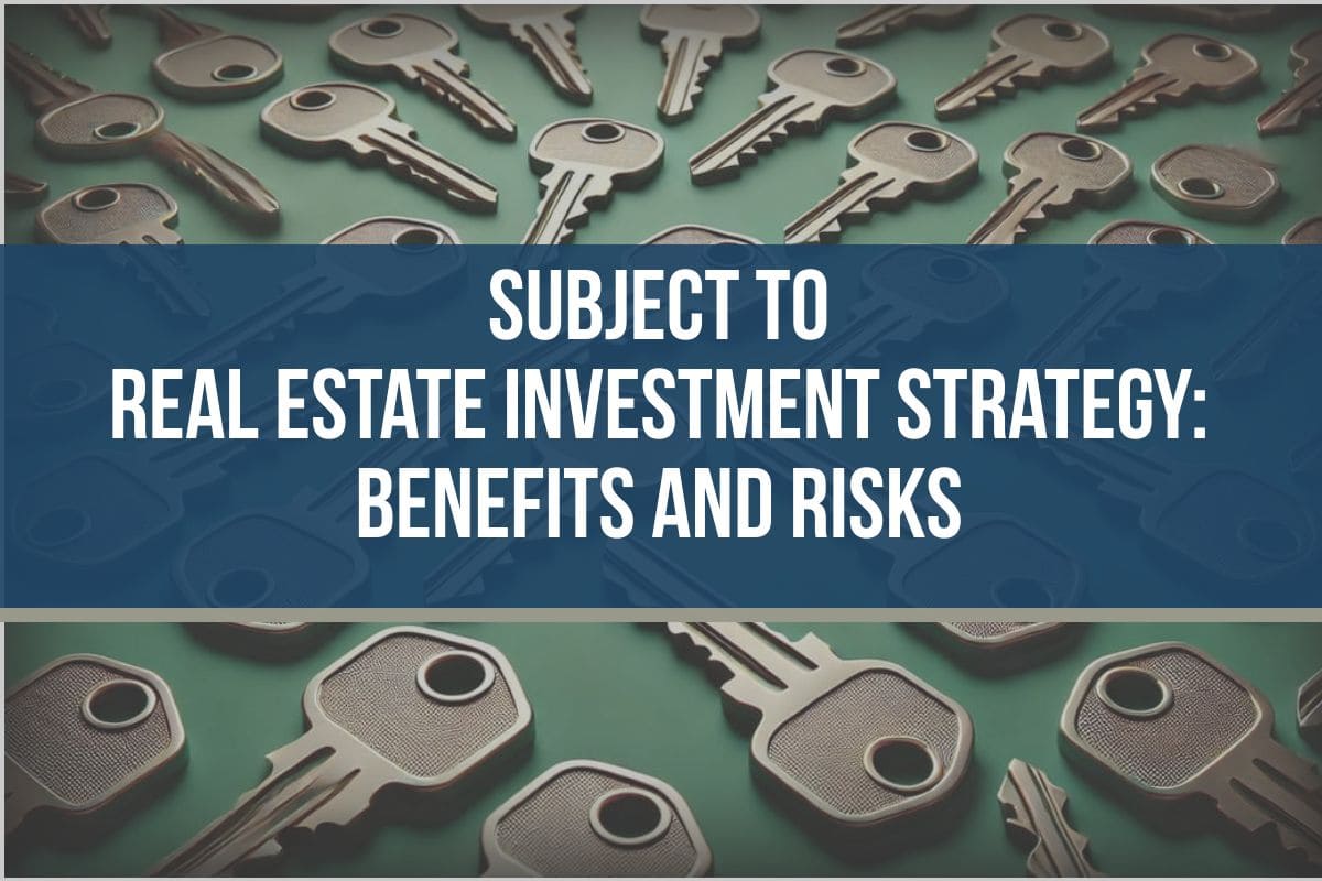 Risks and Benefits of Real Estate Investing showing property growth, rental income, and market risk concepts