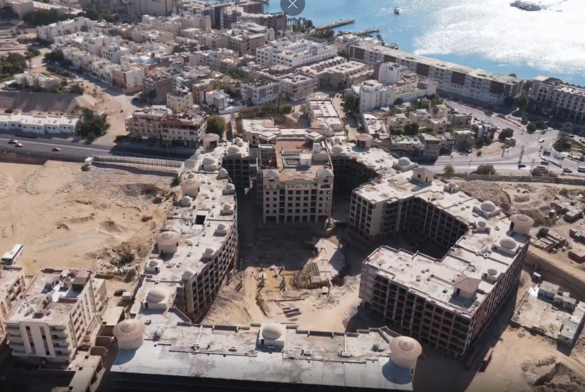 Modern resort development at Atlantis Resort Hurghada with contemporary Red Sea coastal design
