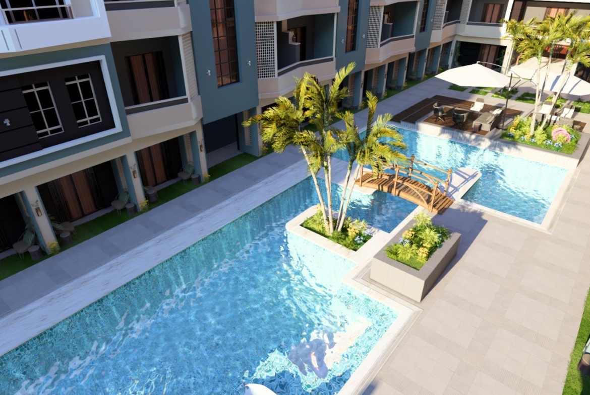 1 bedroom apartment layout at Hurghada Heights featuring separate bedroom and living area