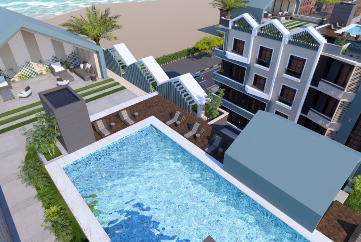 2 bedroom apartment layout at Hurghada Heights with spacious living area in El Mamsha Hurghada