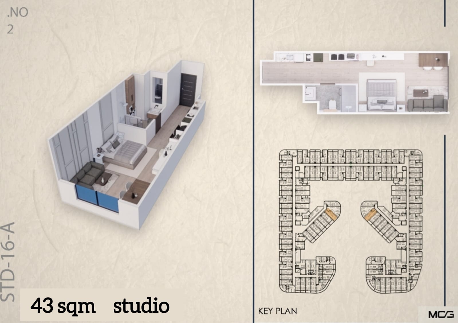 Studio layout at Lagouna Resort Hurghada with smart modern design in El Ahyaa