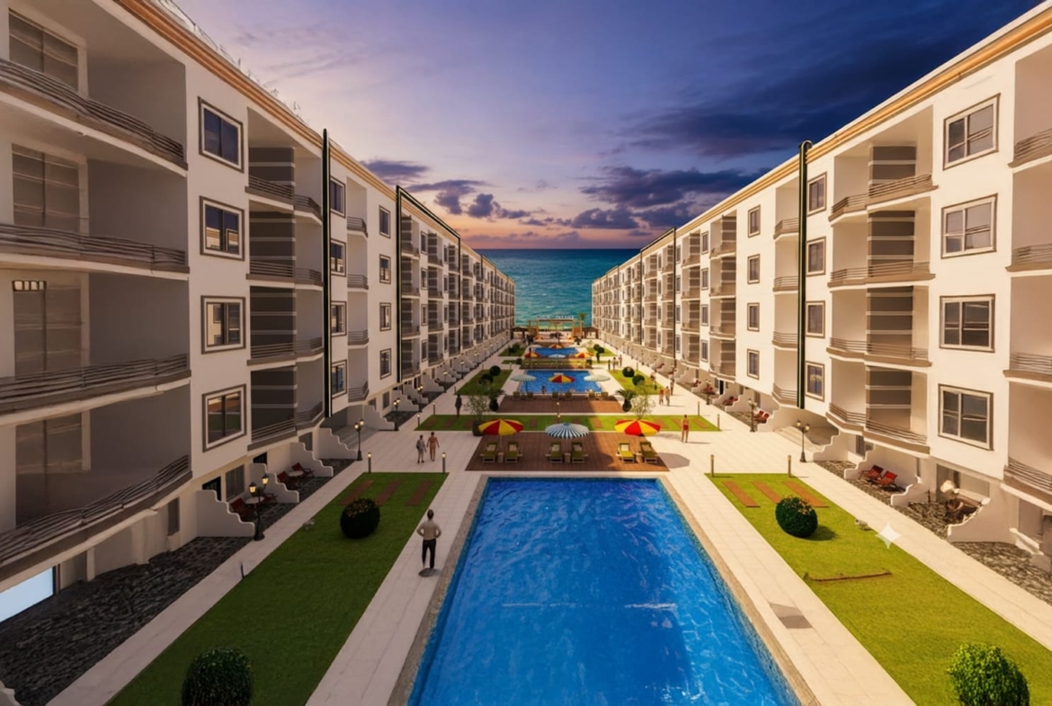 Stylish beachfront apartments in Grand Rock Resort Hurghada