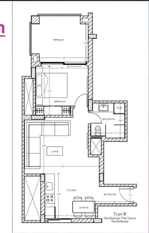 Veranda Sahl Hasheesh 1 bedroom layout with modern interior design in Hurghada Egypt