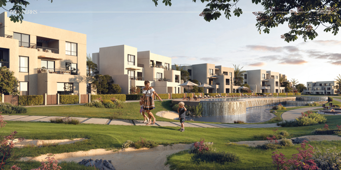 Residential buildings with scenic mountain views in Makadi Heights