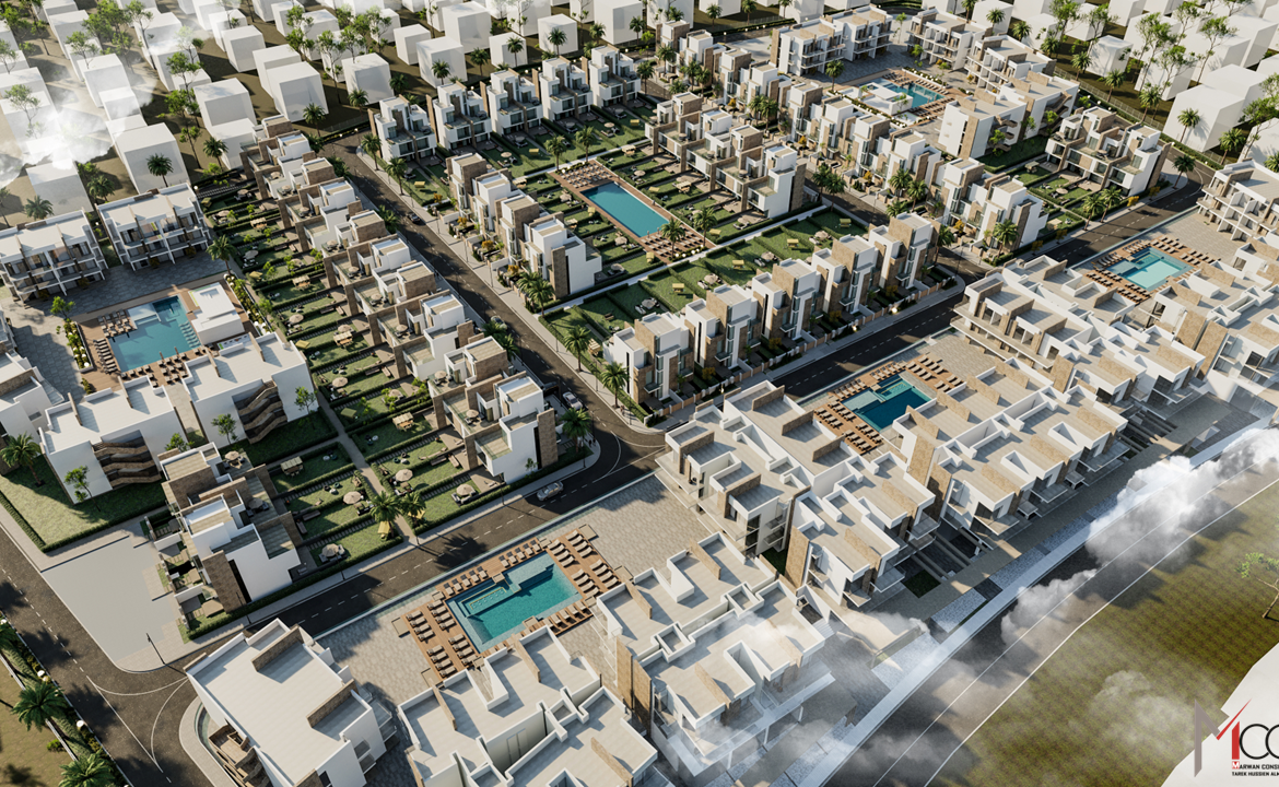 Modern residential units at Long Beach Residence Hurghada near the Red Sea