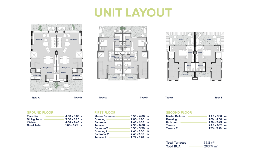 Twin villa garden layout at Lavaya Hurghada Residences with private outdoor space