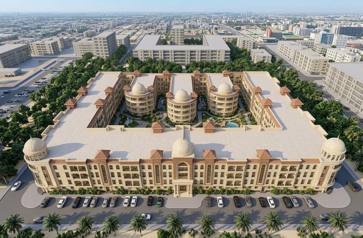 Almeria Hurghada swimming pool and residential buildings