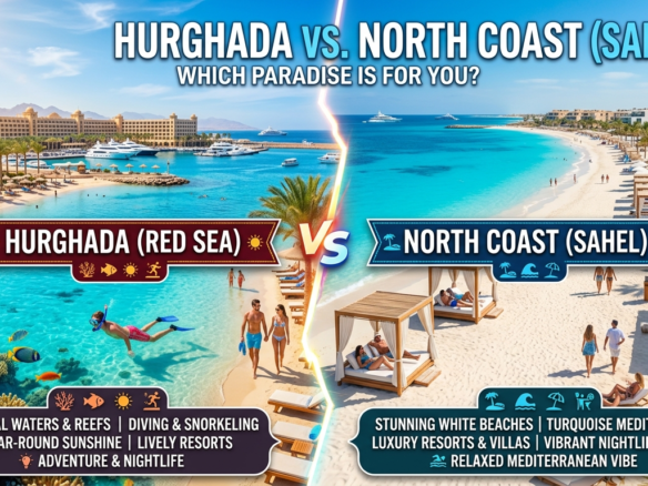 Hurghada or North Coast comparison showing Egypt's best coastal destinations for real estate investment
